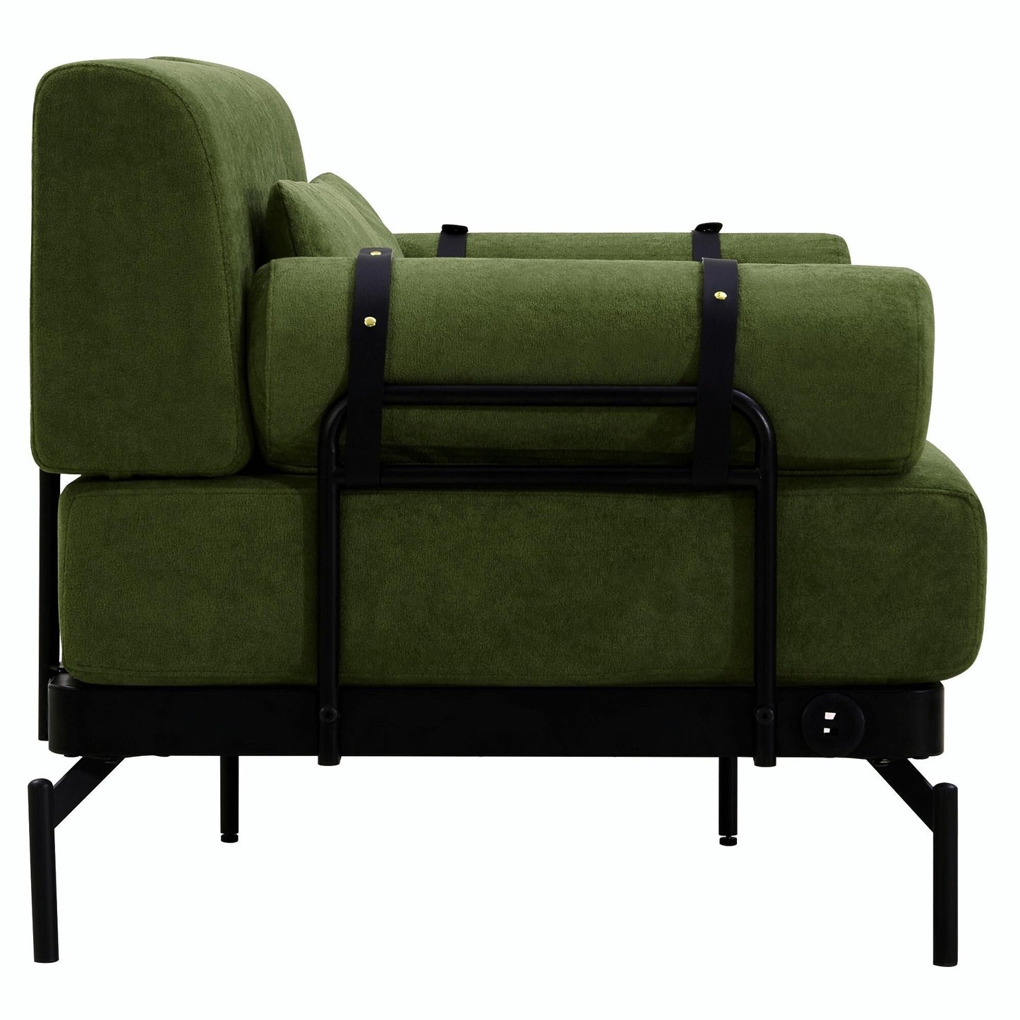 Modern Loveseat Sofa 59 Sofa Couch 2-Seater with Flexible USB Ports and Unique Cylindrical Armrests