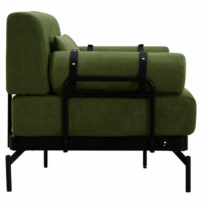 Modern Loveseat Sofa 59 Sofa Couch 2-Seater with Flexible USB Ports and Unique Cylindrical Armrests