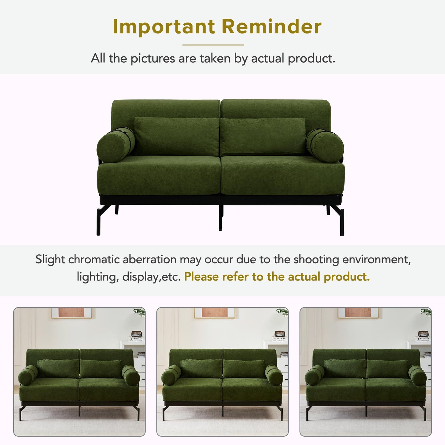 Modern Loveseat Sofa 59 Sofa Couch 2-Seater with Flexible USB Ports and Unique Cylindrical Armrests