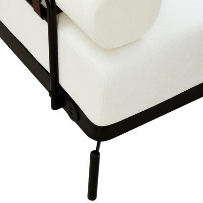 Modern Loveseat Sofa 59 Sofa Couch 2-Seater with Flexible USB Ports and Unique Cylindrical Armrests