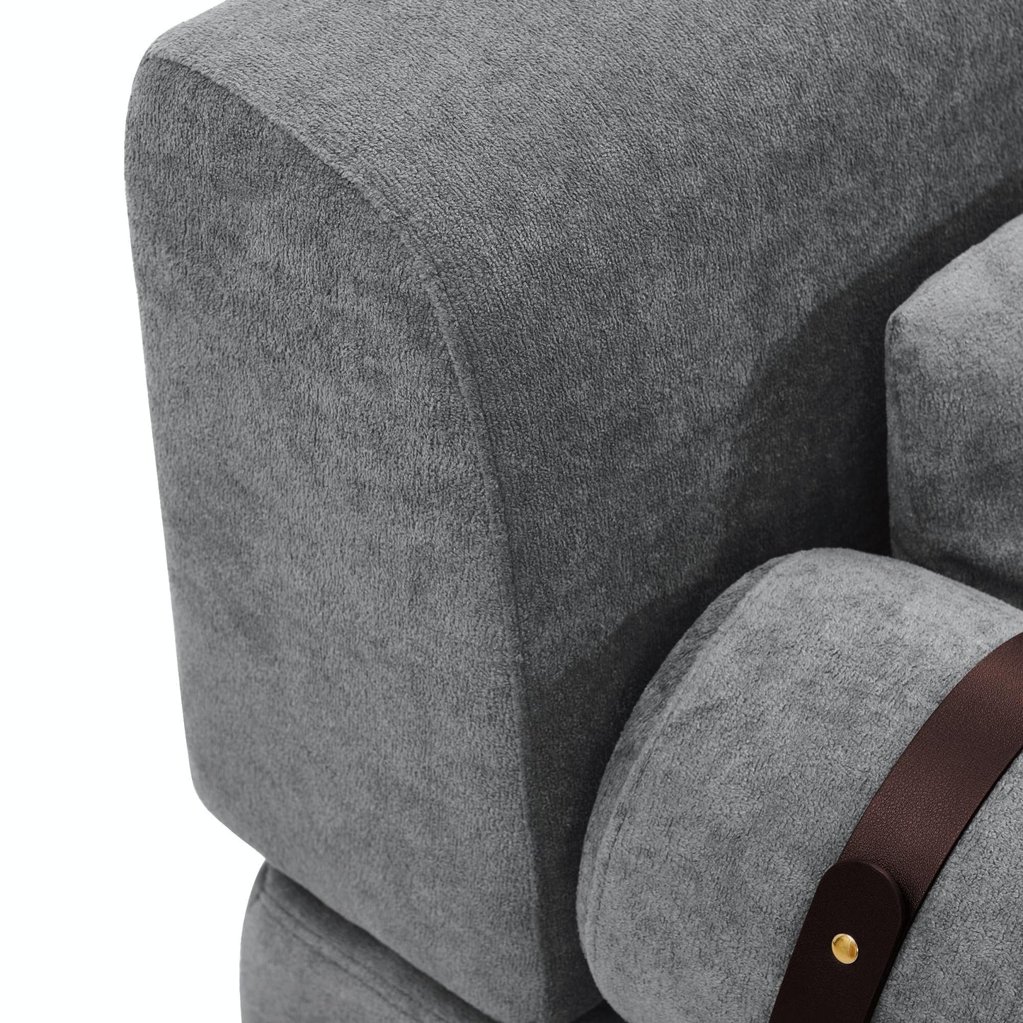 Modern Loveseat Sofa 59 Sofa Couch 2-Seater with Flexible USB Ports and Unique Cylindrical Armrests