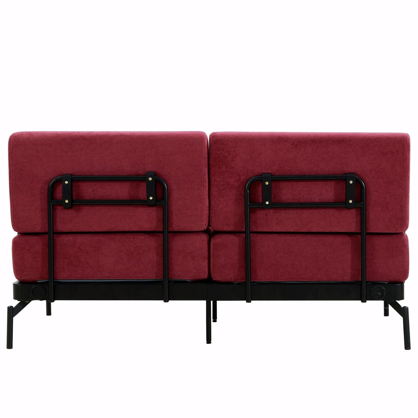 Modern Loveseat Sofa 59 Sofa Couch 2-Seater with Flexible USB Ports and Unique Cylindrical Armrests