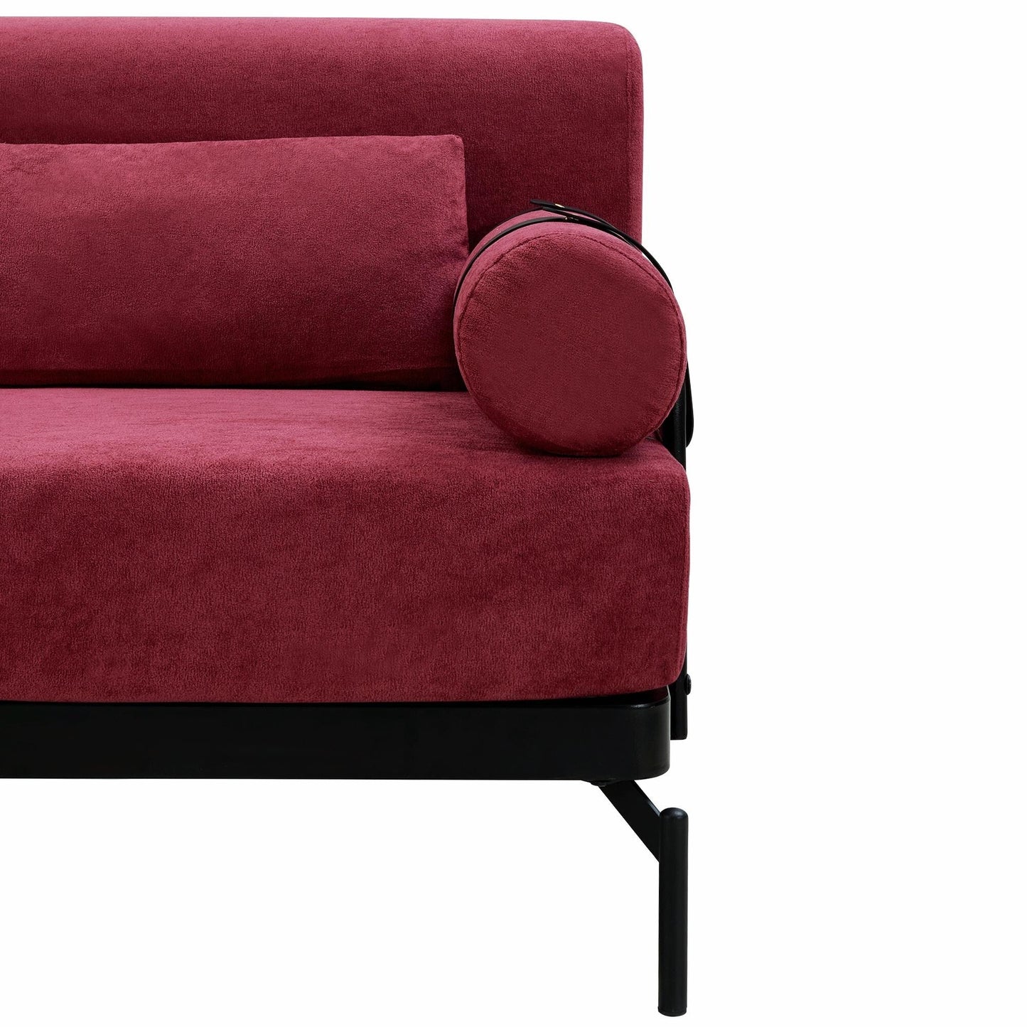 Modern Loveseat Sofa 59 Sofa Couch 2-Seater with Flexible USB Ports and Unique Cylindrical Armrests