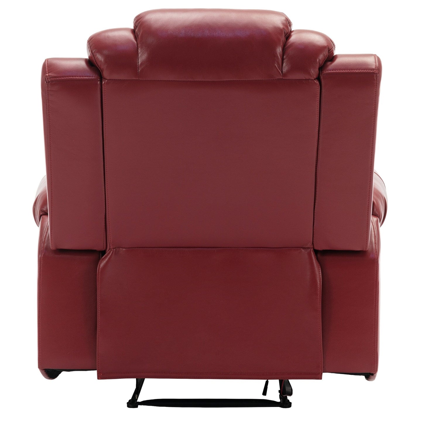 Modern Manual Home Theater Recliner Chair with LED Light Strip, Adjustable Backrest and Footrest for Living Room or Bedroom