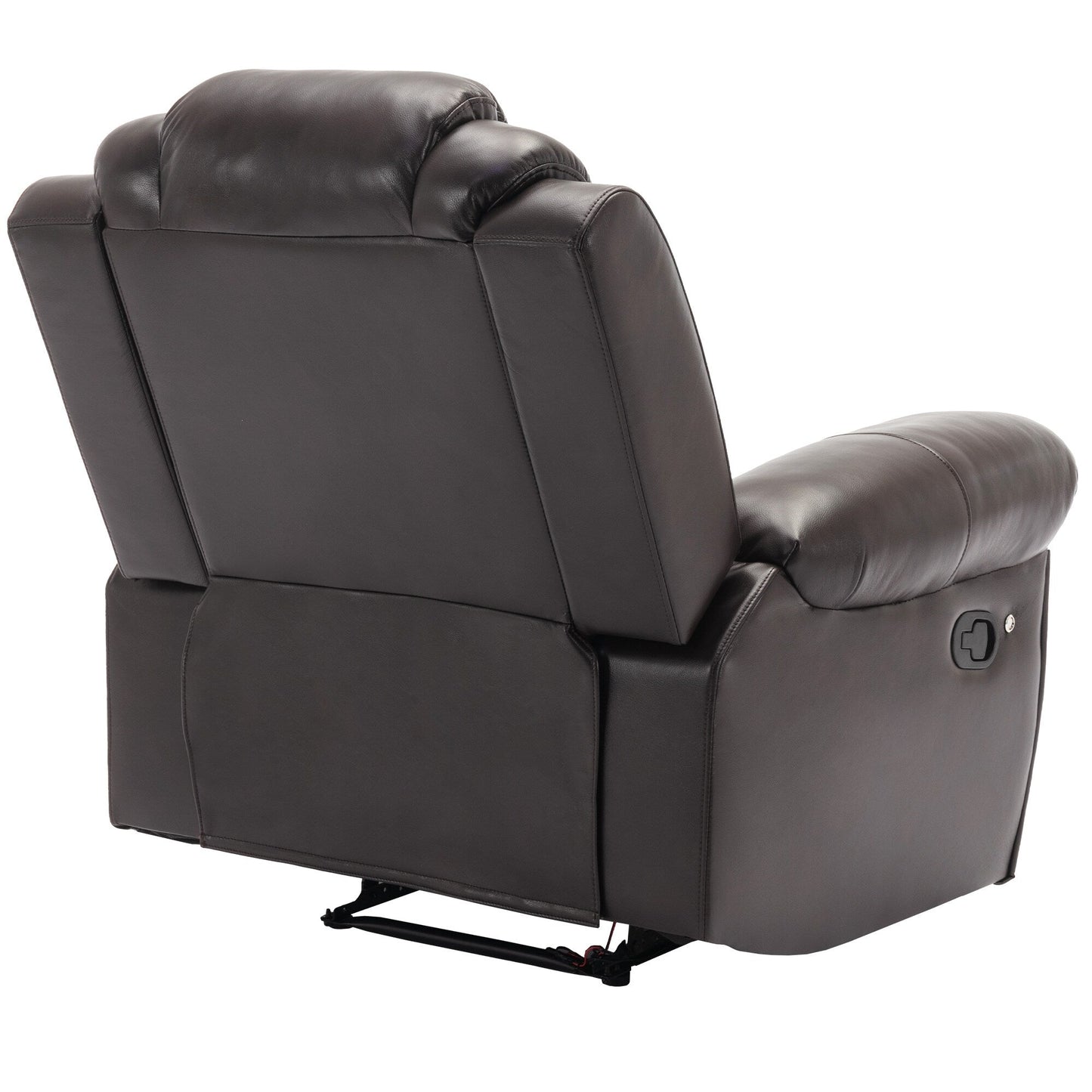 Modern Manual Home Theater Recliner Chair with LED Light Strip, Adjustable Backrest and Footrest for Living Room or Bedroom