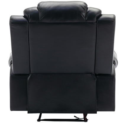 Modern Manual Home Theater Recliner Chair with LED Light Strip, Adjustable Backrest and Footrest for Living Room or Bedroom