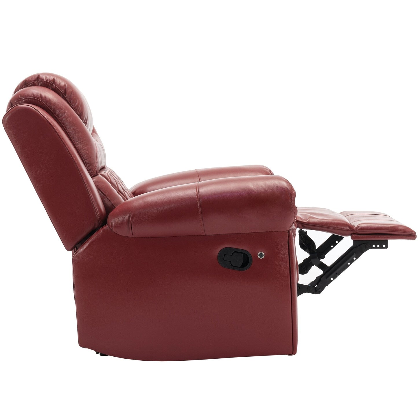 Modern Manual Home Theater Recliner Chair with LED Light Strip, Adjustable Backrest and Footrest for Living Room or Bedroom