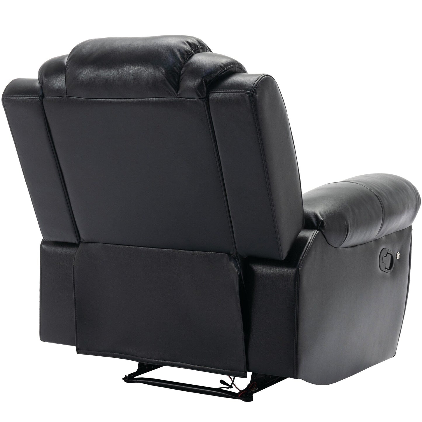 Modern Manual Home Theater Recliner Chair with LED Light Strip, Adjustable Backrest and Footrest for Living Room or Bedroom