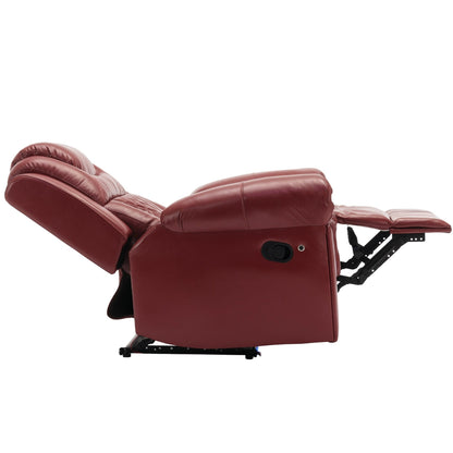 Modern Manual Home Theater Recliner Chair with LED Light Strip, Adjustable Backrest and Footrest for Living Room or Bedroom