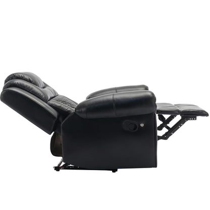 Modern Manual Home Theater Recliner Chair with LED Light Strip, Adjustable Backrest and Footrest for Living Room or Bedroom