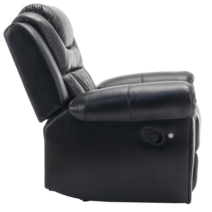 Modern Manual Home Theater Recliner Chair with LED Light Strip, Adjustable Backrest and Footrest for Living Room or Bedroom
