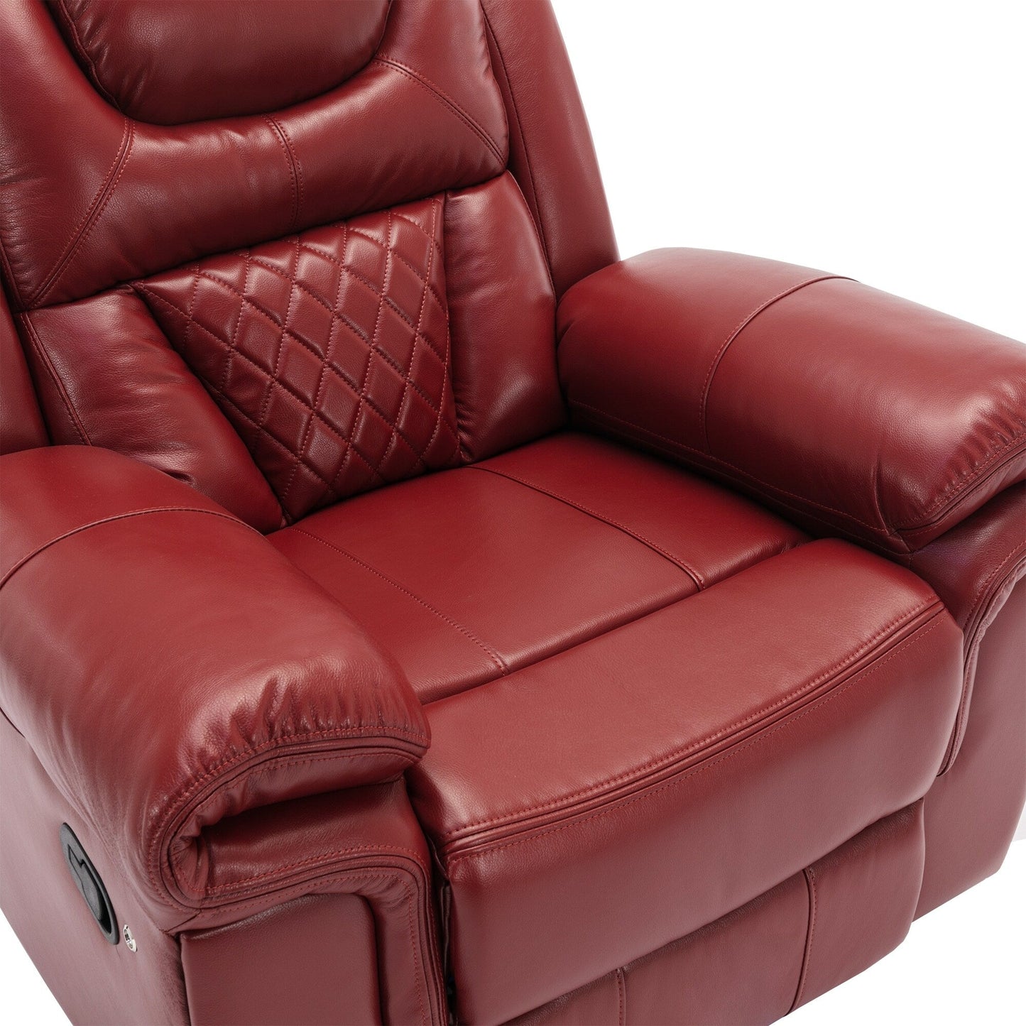 Modern Manual Home Theater Recliner Chair with LED Light Strip, Adjustable Backrest and Footrest for Living Room or Bedroom