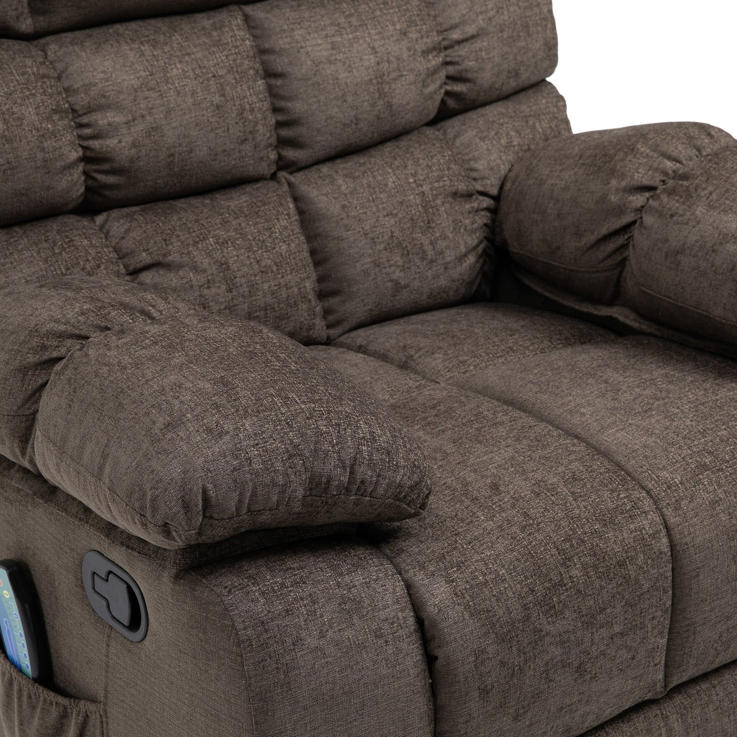 Modern Massage Recliner Chair with Pillow Tufting & Manual Recline