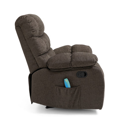 Modern Massage Recliner Chair with Pillow Tufting & Manual Recline