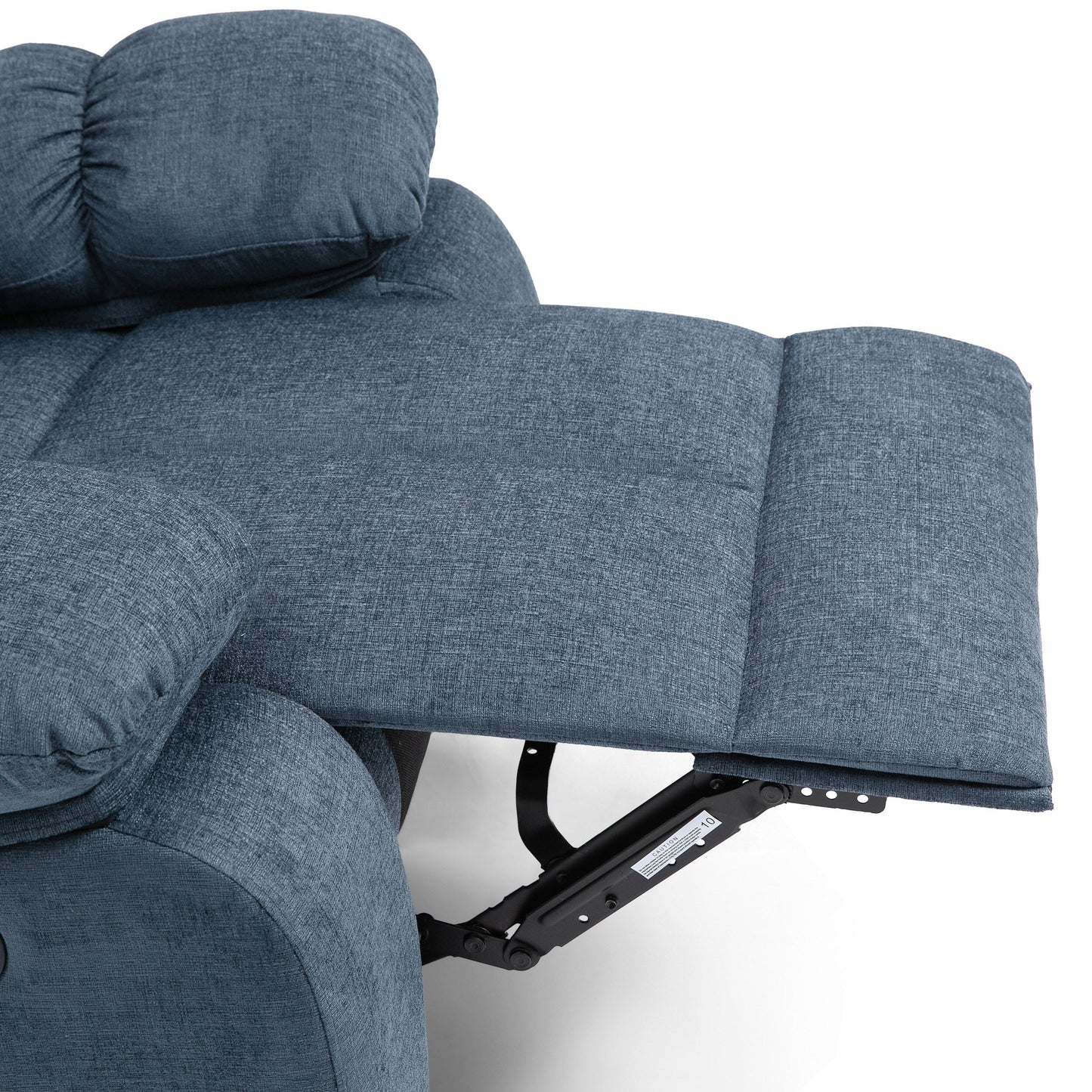 Modern Massage Recliner Chair with Pillow Tufting, 5 Modes, Remote Control and Manual Pull Recline
