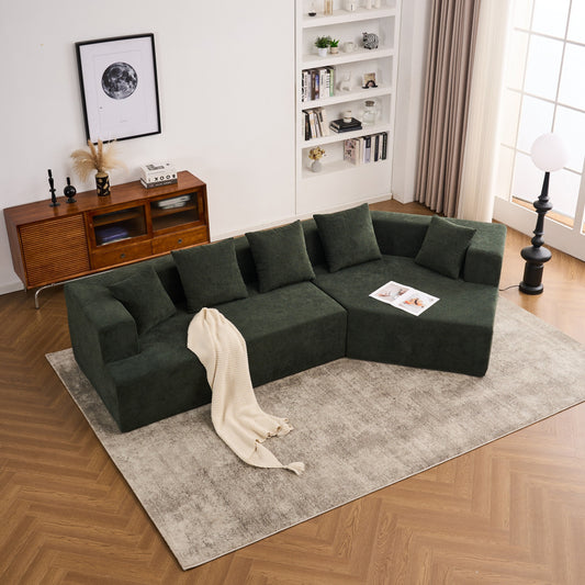 Modern Memory Foam Couch Sofa with Chenille Fabric Upholstered