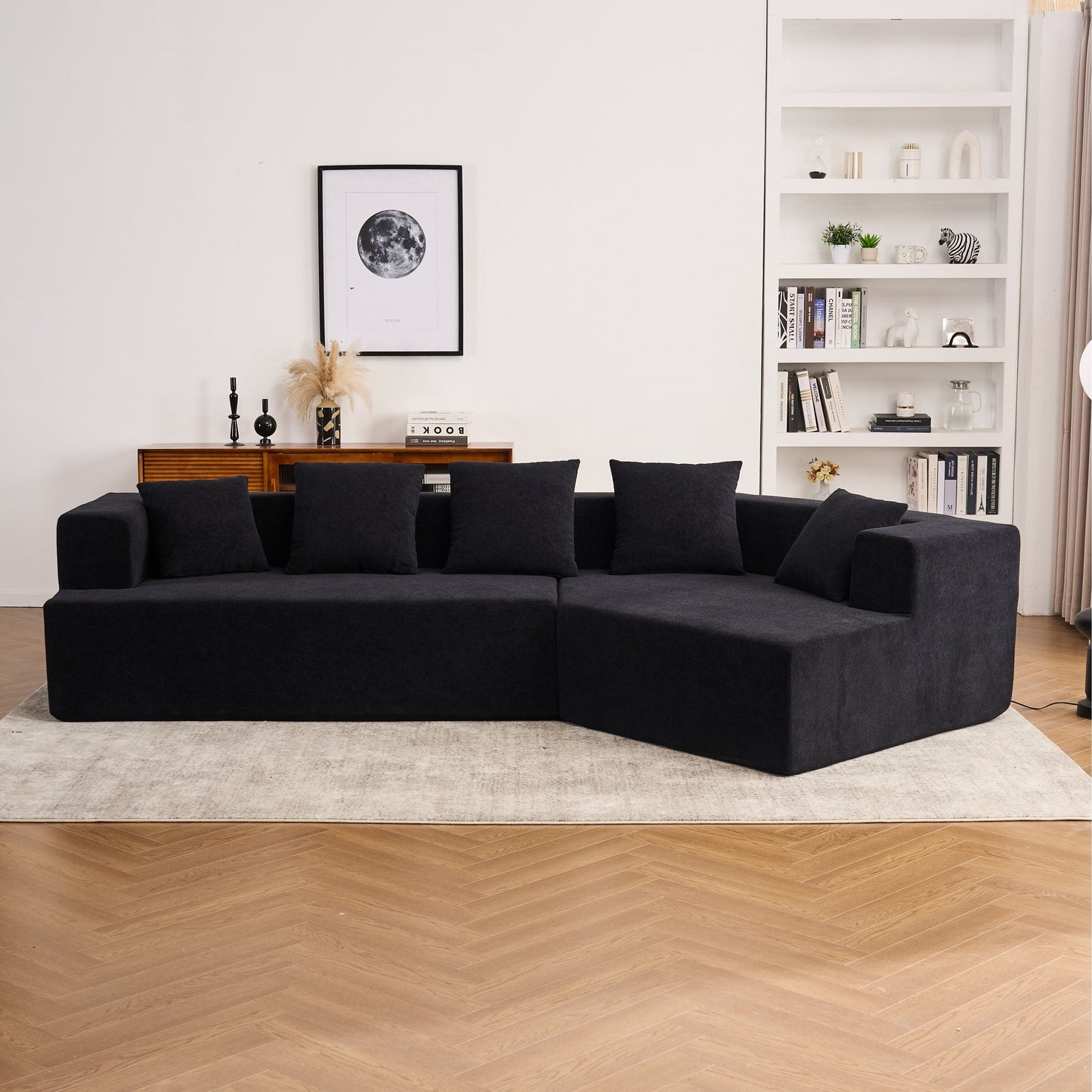 Modern Memory Foam Couch Sofa with Chenille Fabric Upholstered
