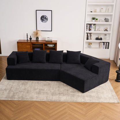 Modern Memory Foam Couch Sofa with Chenille Fabric Upholstered