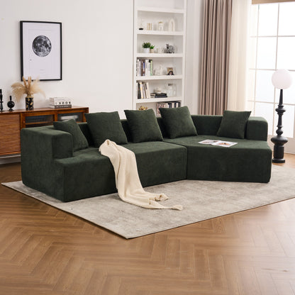 Modern Memory Foam Couch Sofa with Chenille Fabric Upholstered