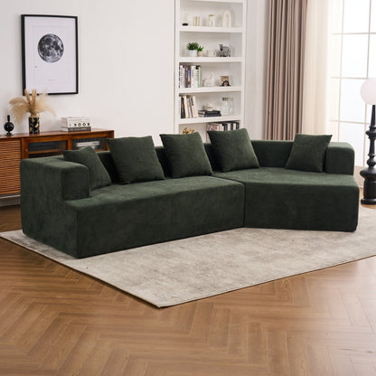 Modern Memory Foam Couch Sofa with Chenille Fabric Upholstered