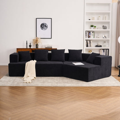 Modern Memory Foam Couch Sofa with Chenille Fabric Upholstered