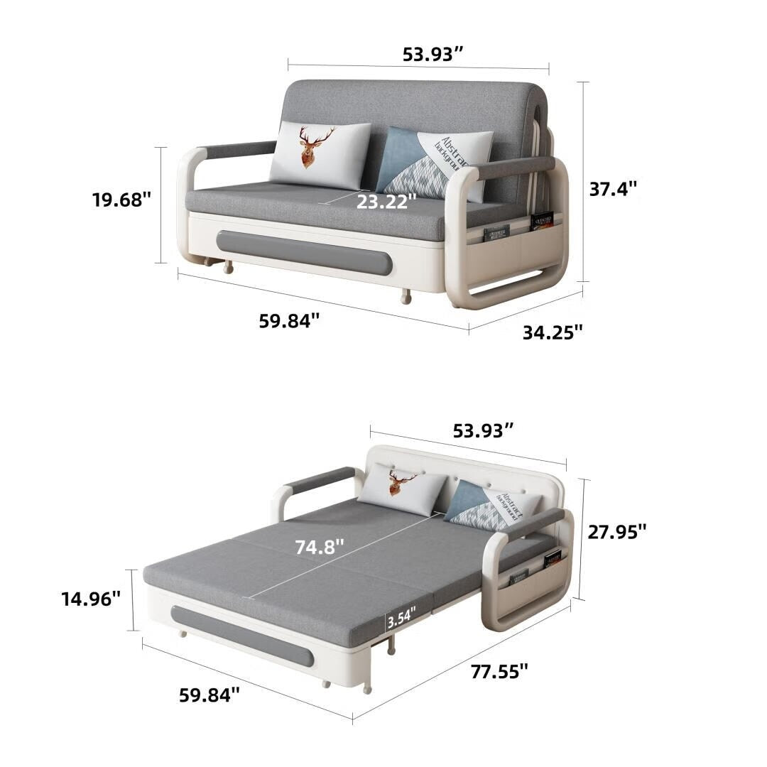 Modern Memory Foam Sleeper Sofa with Storage