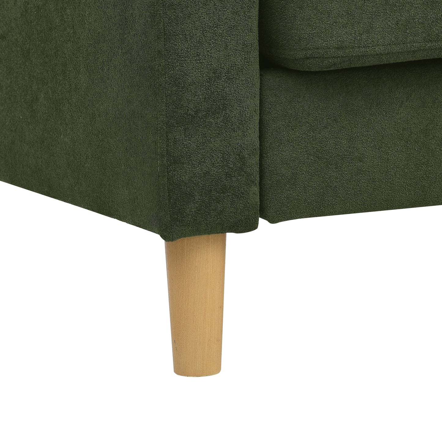Modern Minimalist 2-Seater Sofa with sturdy wooden legs,plush backrest and armrest cushions