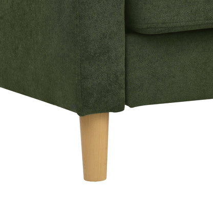 Modern Minimalist 2-Seater Sofa with sturdy wooden legs,plush backrest and armrest cushions