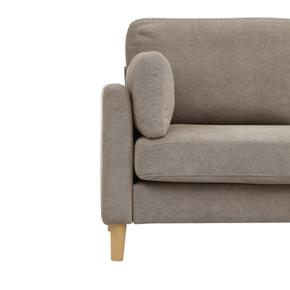 Modern Minimalist 2-Seater Sofa with sturdy wooden legs,plush backrest and armrest cushions