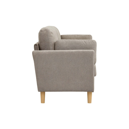 Modern Minimalist 2-Seater Sofa with sturdy wooden legs,plush backrest and armrest cushions