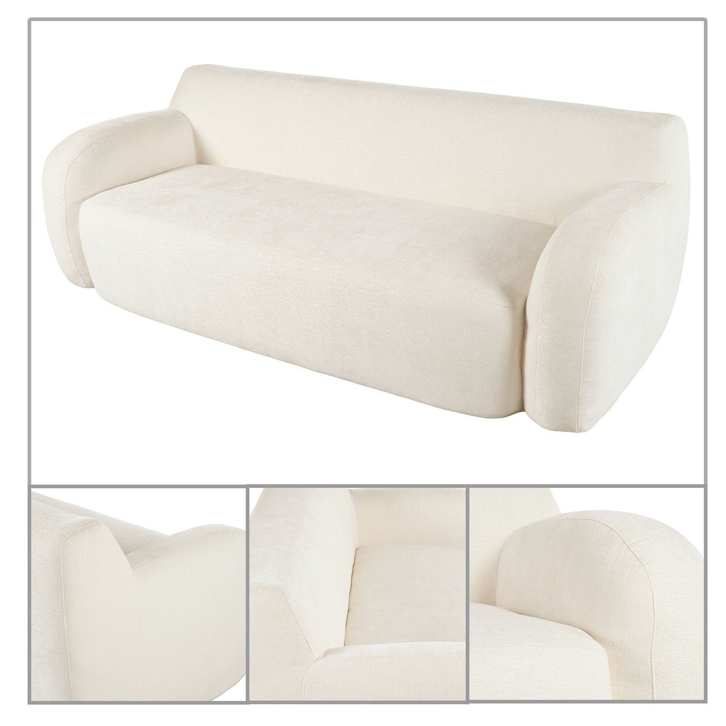 Modern Minimalist Bean Bag Sofa with High Resilience Foam Filling for Bedroom Living Room Apartment Dorm Room Lounge