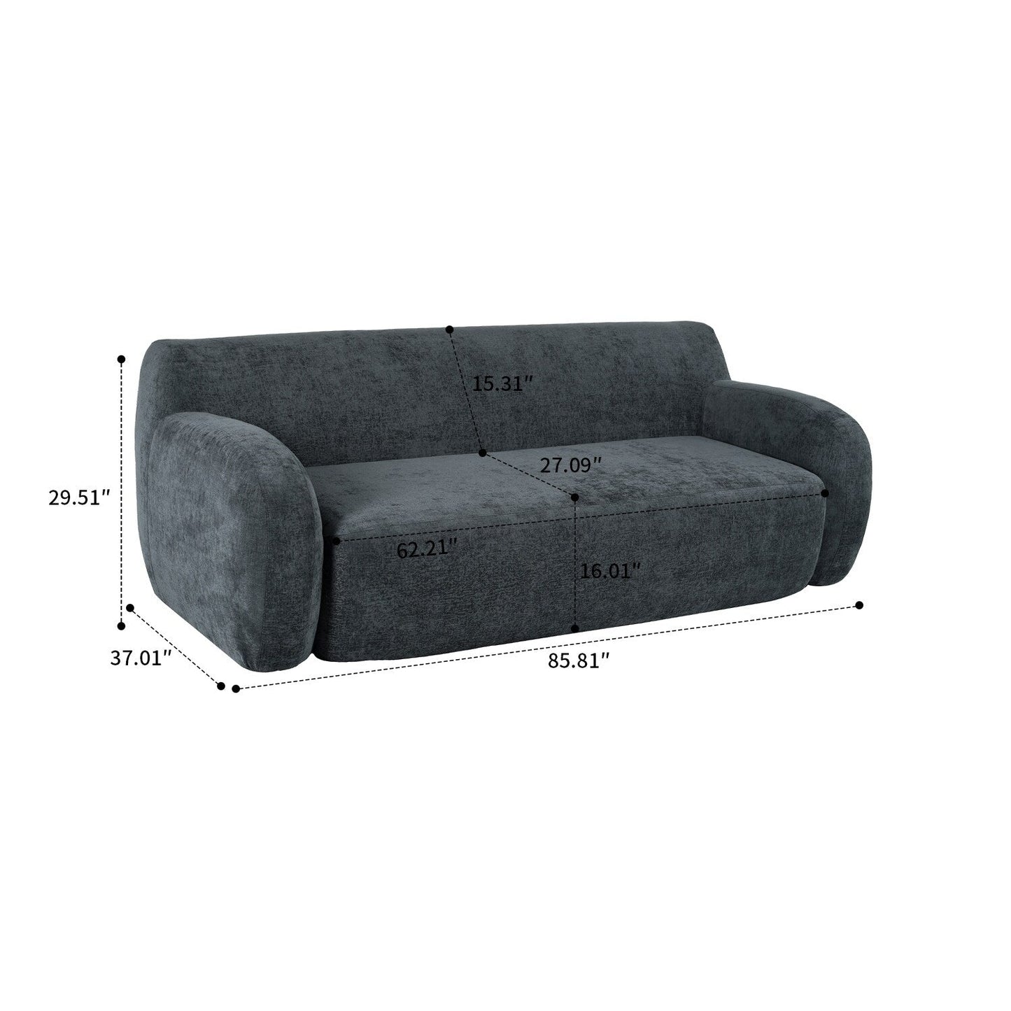 Modern Minimalist Bean Bag Sofa with High Resilience Foam Filling for Bedroom Living Room Apartment Dorm Room Lounge