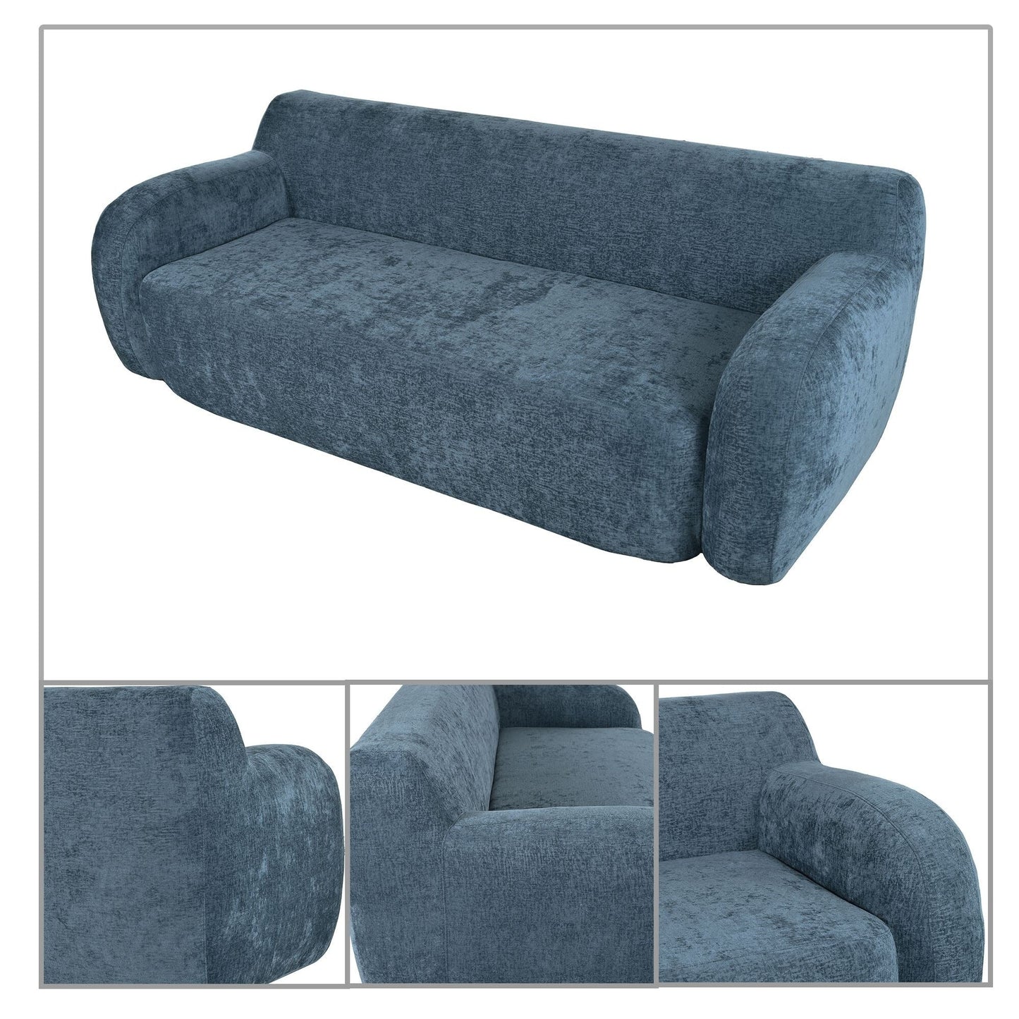 Modern Minimalist Bean Bag Sofa with High Resilience Foam Filling for Bedroom Living Room Apartment Dorm Room Lounge