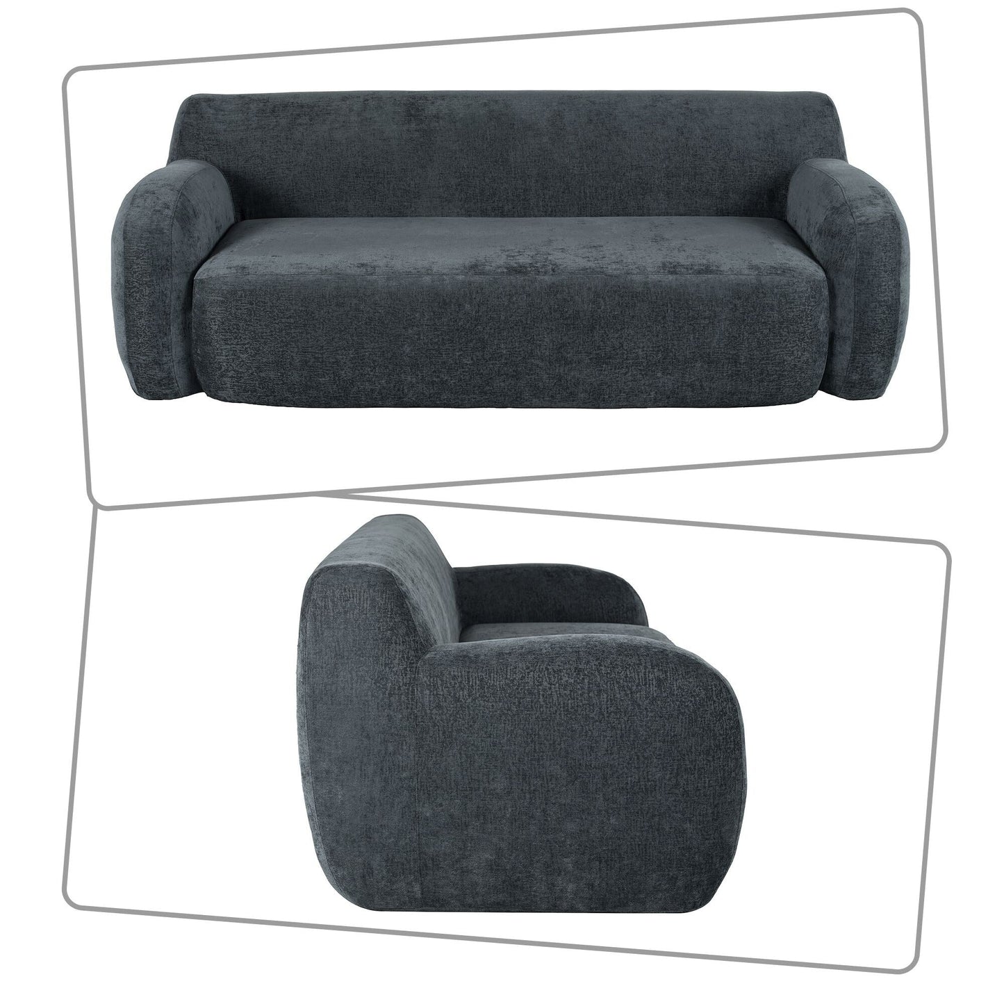 Modern Minimalist Bean Bag Sofa with High Resilience Foam Filling for Bedroom Living Room Apartment Dorm Room Lounge