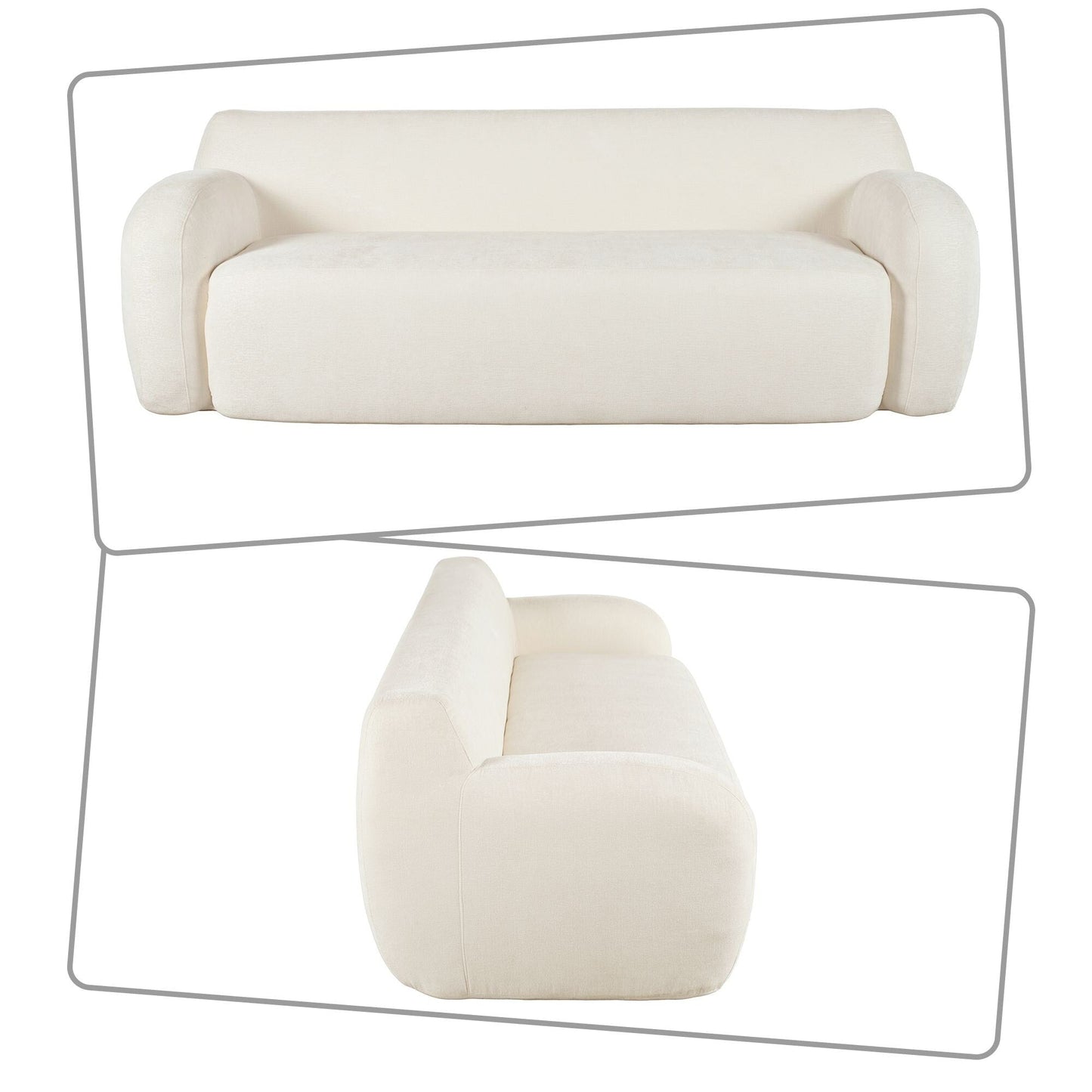 Modern Minimalist Bean Bag Sofa with High Resilience Foam Filling for Bedroom Living Room Apartment Dorm Room Lounge