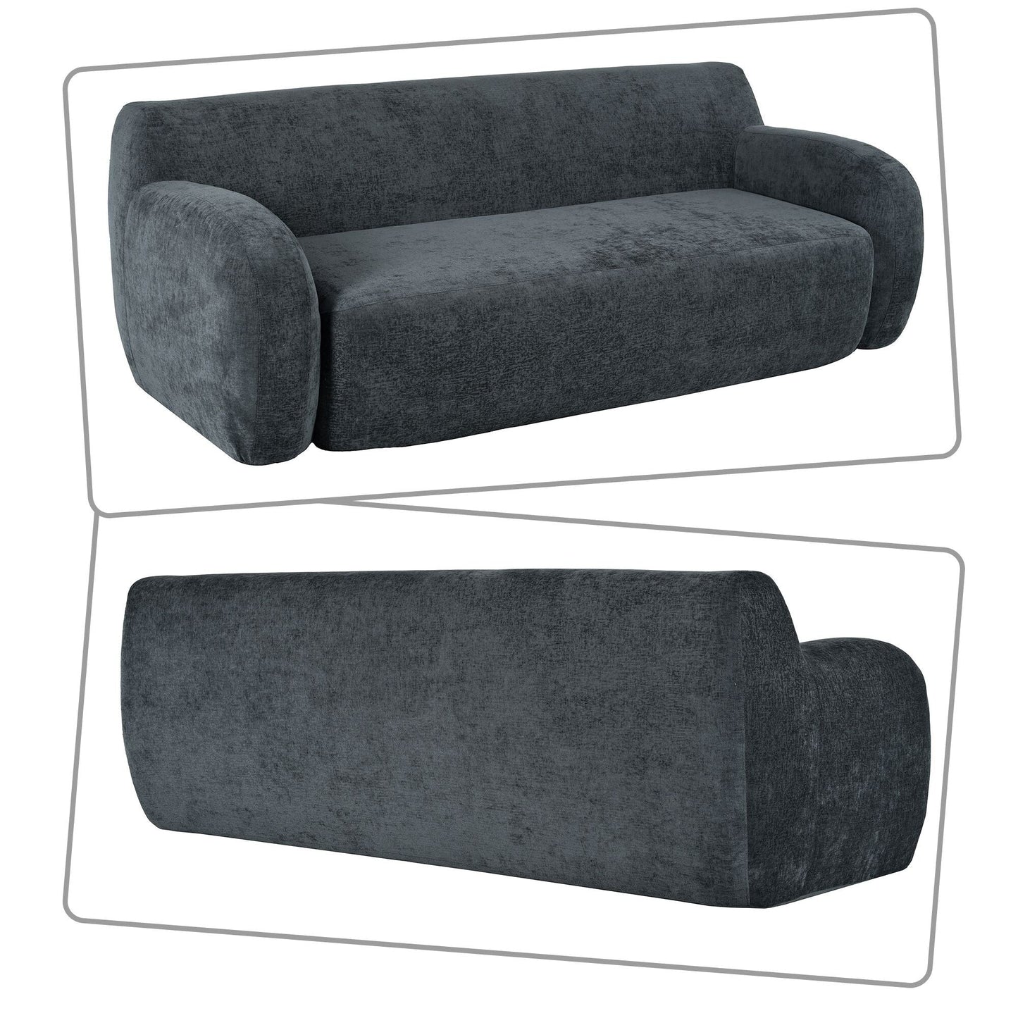Modern Minimalist Bean Bag Sofa with High Resilience Foam Filling for Bedroom Living Room Apartment Dorm Room Lounge