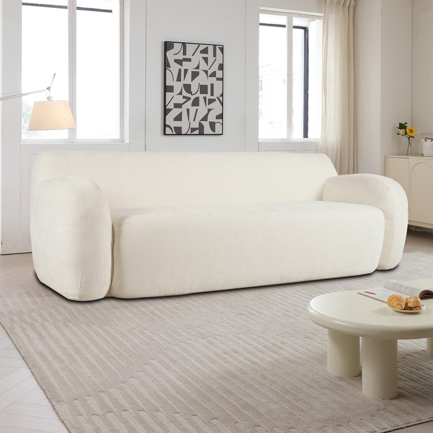 Modern Minimalist Bean Bag Sofa with High Resilience Foam Filling for Bedroom Living Room Apartment Dorm Room Lounge
