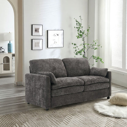 Modern Minimalist Chenille Fabric Upholstered Living Room Sofa