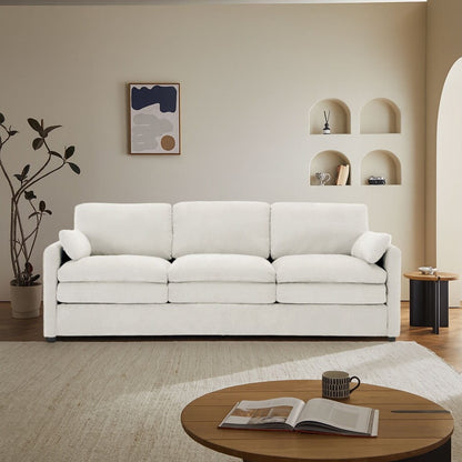 Modern Minimalist Chenille Fabric Upholstered Living Room Sofa