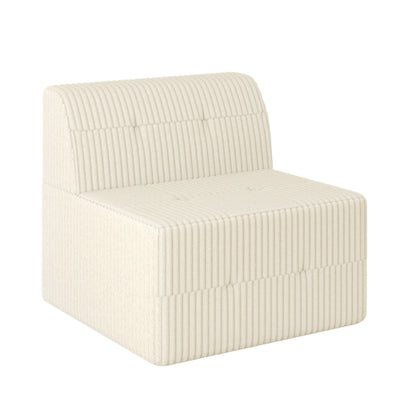 Modern Minimalist Modular Armless Sofa Chair Single Seat Lounge Sleeper Sofa for Living Room Bedroom