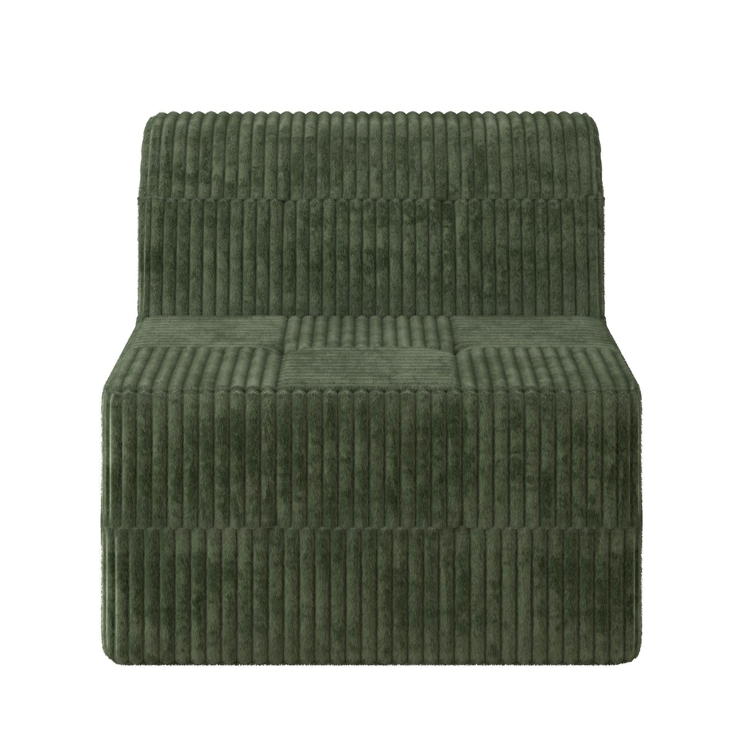 Modern Minimalist Modular Armless Sofa Chair Single Seat Lounge Sleeper Sofa for Living Room Bedroom