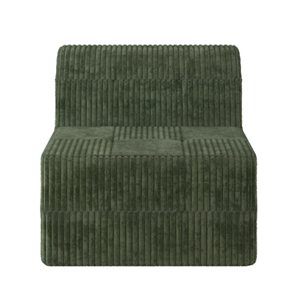 Modern Minimalist Modular Armless Sofa Chair Single Seat Lounge Sleeper Sofa for Living Room Bedroom