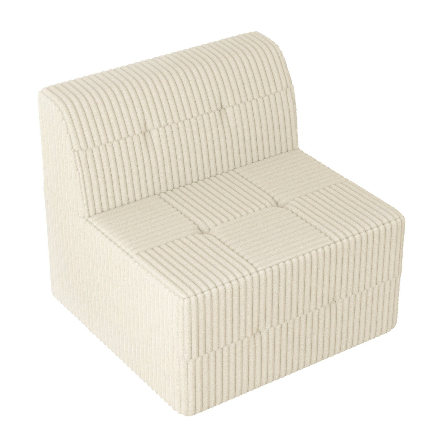 Modern Minimalist Modular Armless Sofa Chair Single Seat Lounge Sleeper Sofa for Living Room Bedroom