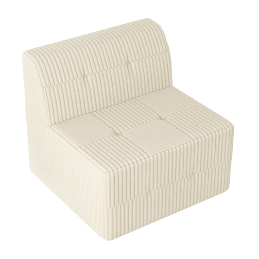 Modern Minimalist Modular Armless Sofa Chair Single Seat Lounge Sleeper Sofa for Living Room Bedroom