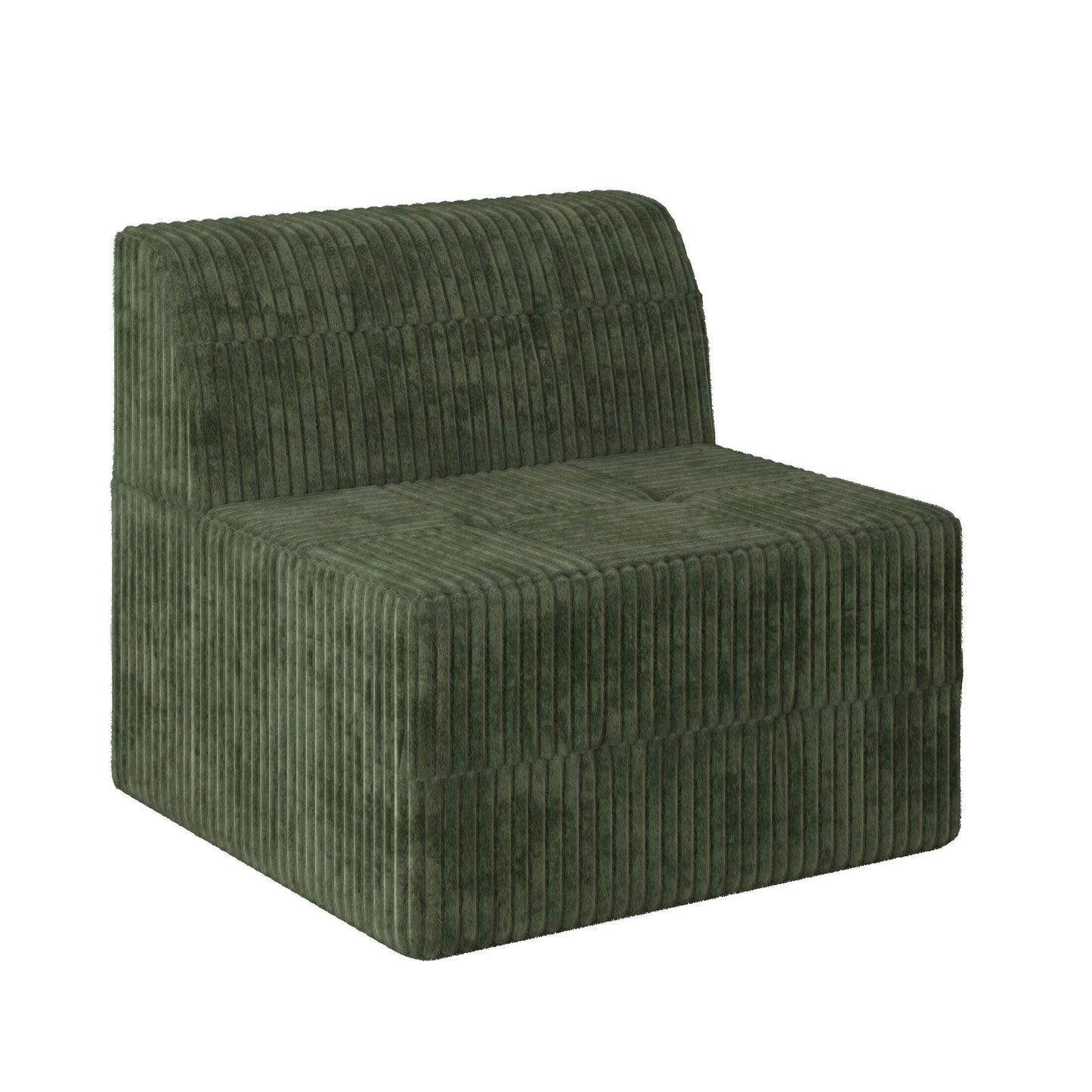Modern Minimalist Modular Armless Sofa Chair Single Seat Lounge Sleeper Sofa for Living Room Bedroom