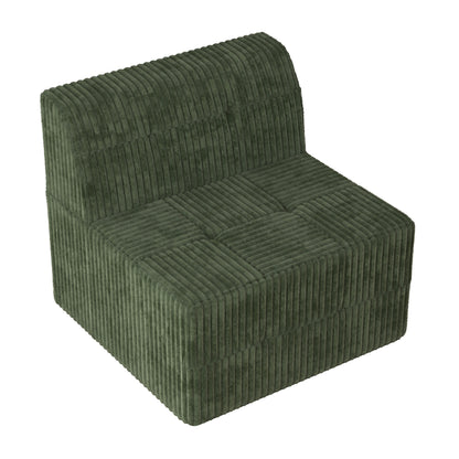 Modern Minimalist Modular Armless Sofa Chair Single Seat Lounge Sleeper Sofa for Living Room Bedroom