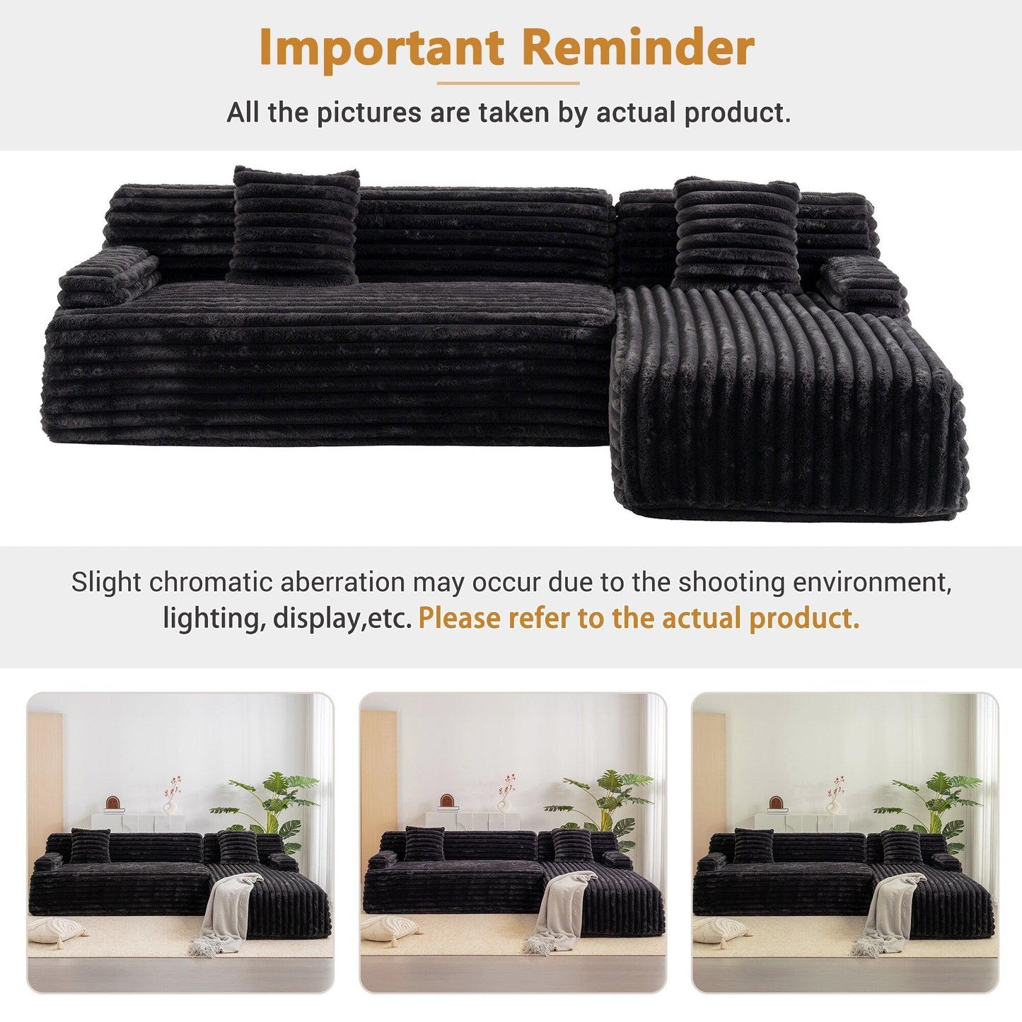 Modern Modular Cloud Sectional Sofa Free-Combined Couch with 2 Throw Pillows for Living Room