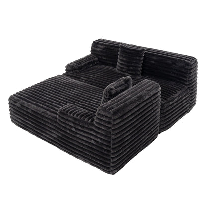Modern Modular Cloud Sectional Sofa Free-Combined Couch with 2 Throw Pillows for Living Room