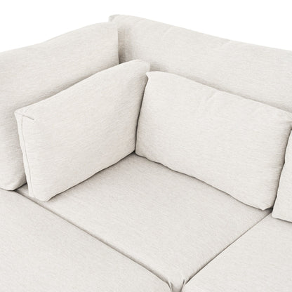 Modern Modular L-Shaped 4-Seater Sectional Sofa with 5 Pillows and Removable Ottoman for Living Room Office