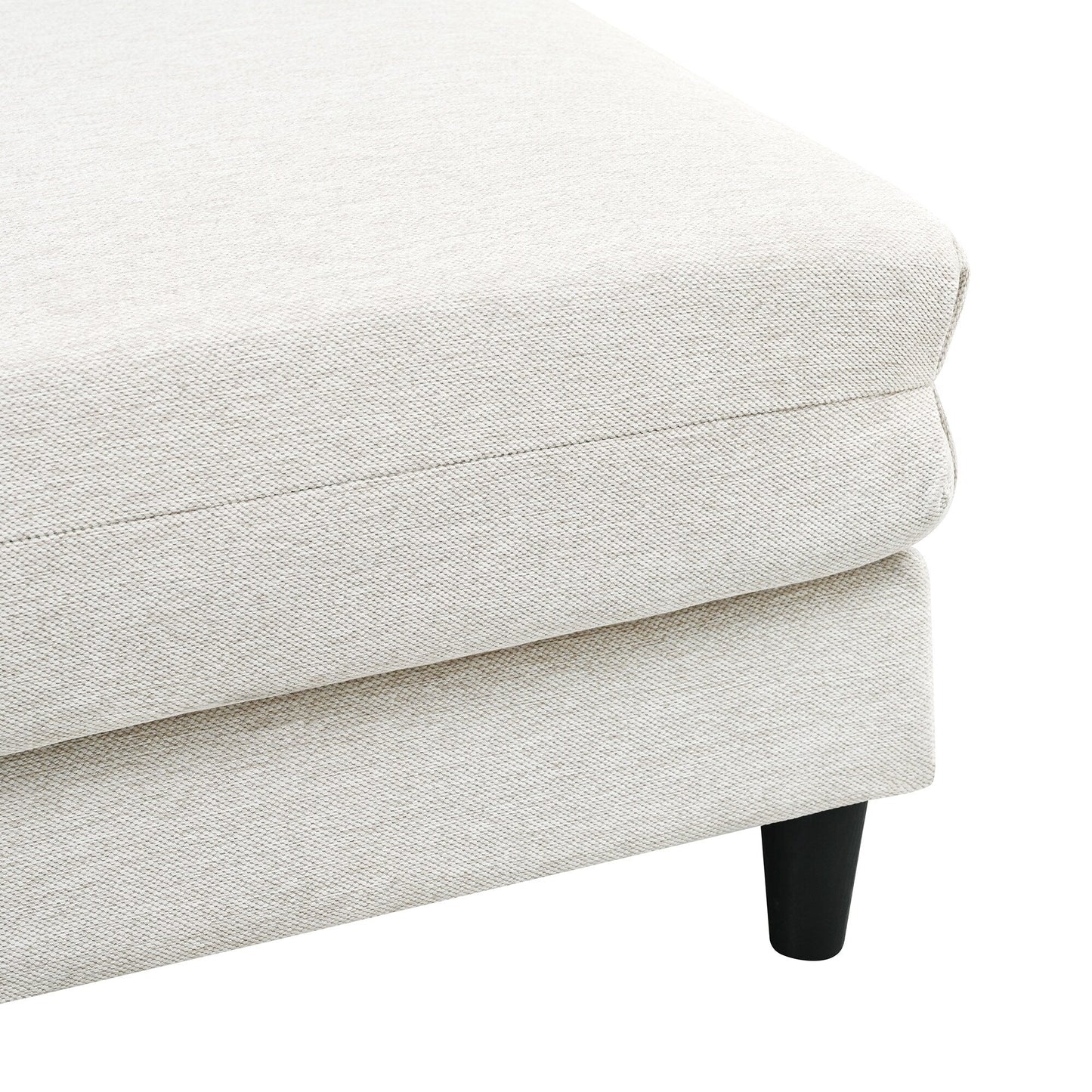 Modern Modular L-Shaped 4-Seater Sectional Sofa with 5 Pillows and Removable Ottoman for Living Room Office